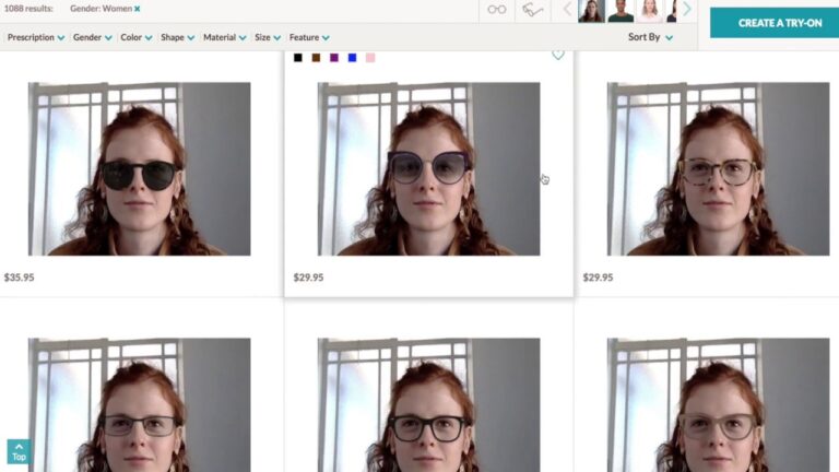 How to simply locate the right pair of glasses, sunglasses with virtual try-on.